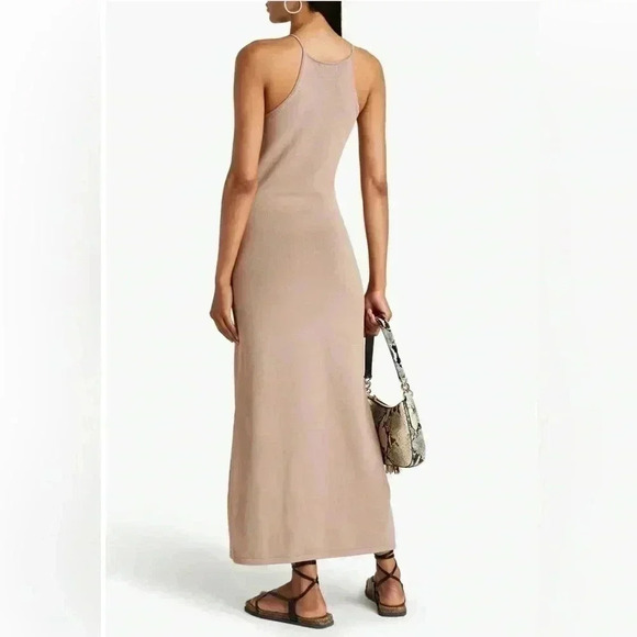 NICHOLAS Samara Cutout Midi Dress XS Stretch Knit Buttoned Split Hem Bodycon 0 2 - Picture 4 of 9